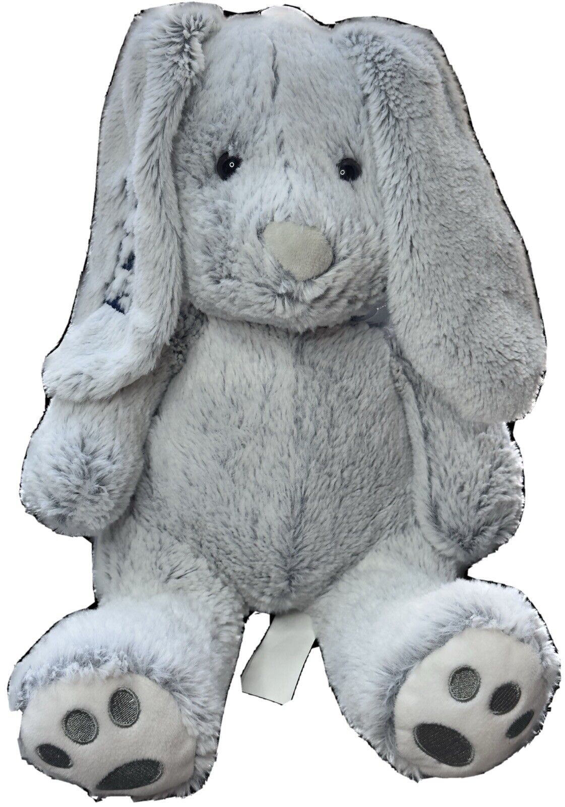 Hug Fun Bunny Rabbit Plush Stuffed Animal Ester Name Engraved On Left Ear M Gray