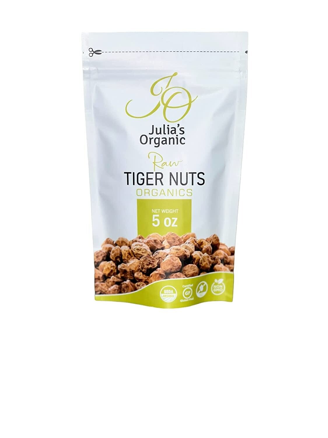 Julia’s Organic Premium Raw Organic Tiger Nuts(5 oz) (Raw Snacks) Gluten Free.