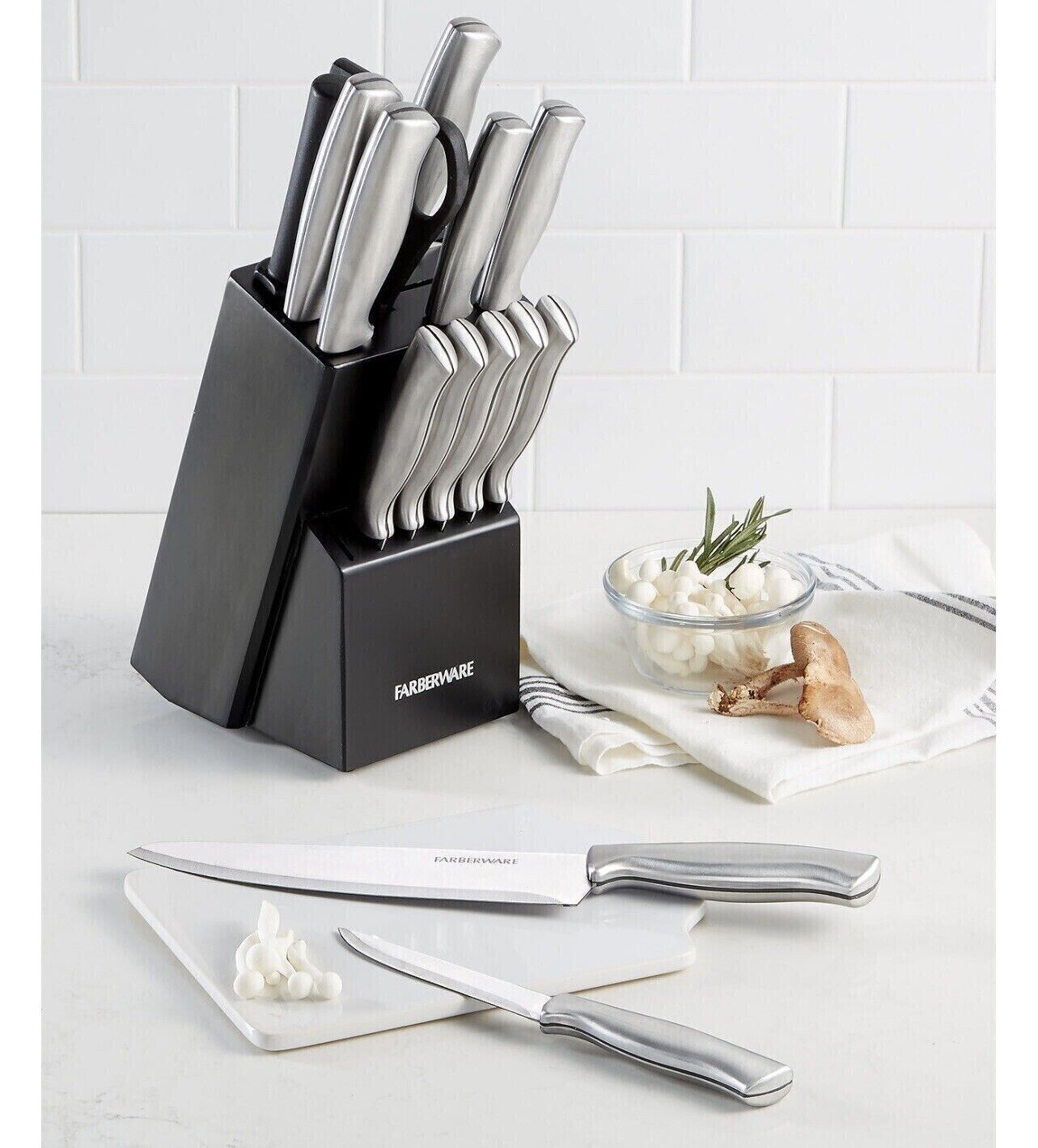 Farberware Platinum High Carbon Stainless Steel Cutlery Block Set - 15 Pc