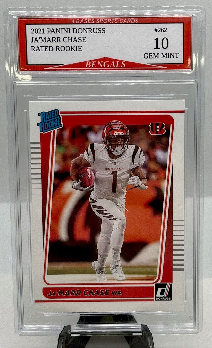 2021 Panini Donruss Ja’Marr Chase Rated Rookie #262 Bengals RC Gem Mint 10