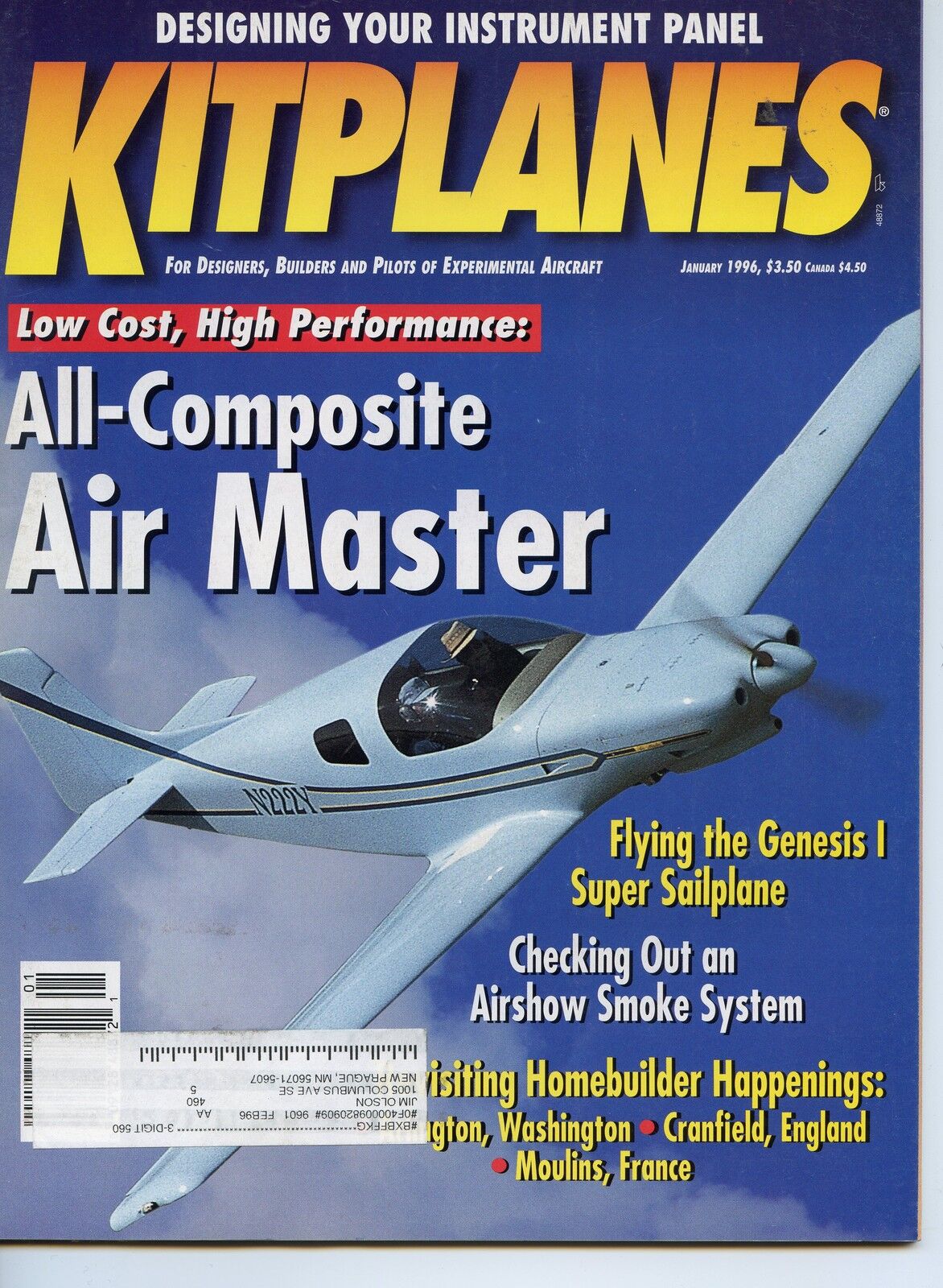 Kitplanes:(Jan-June \'96\' except May) 5 Issues 
