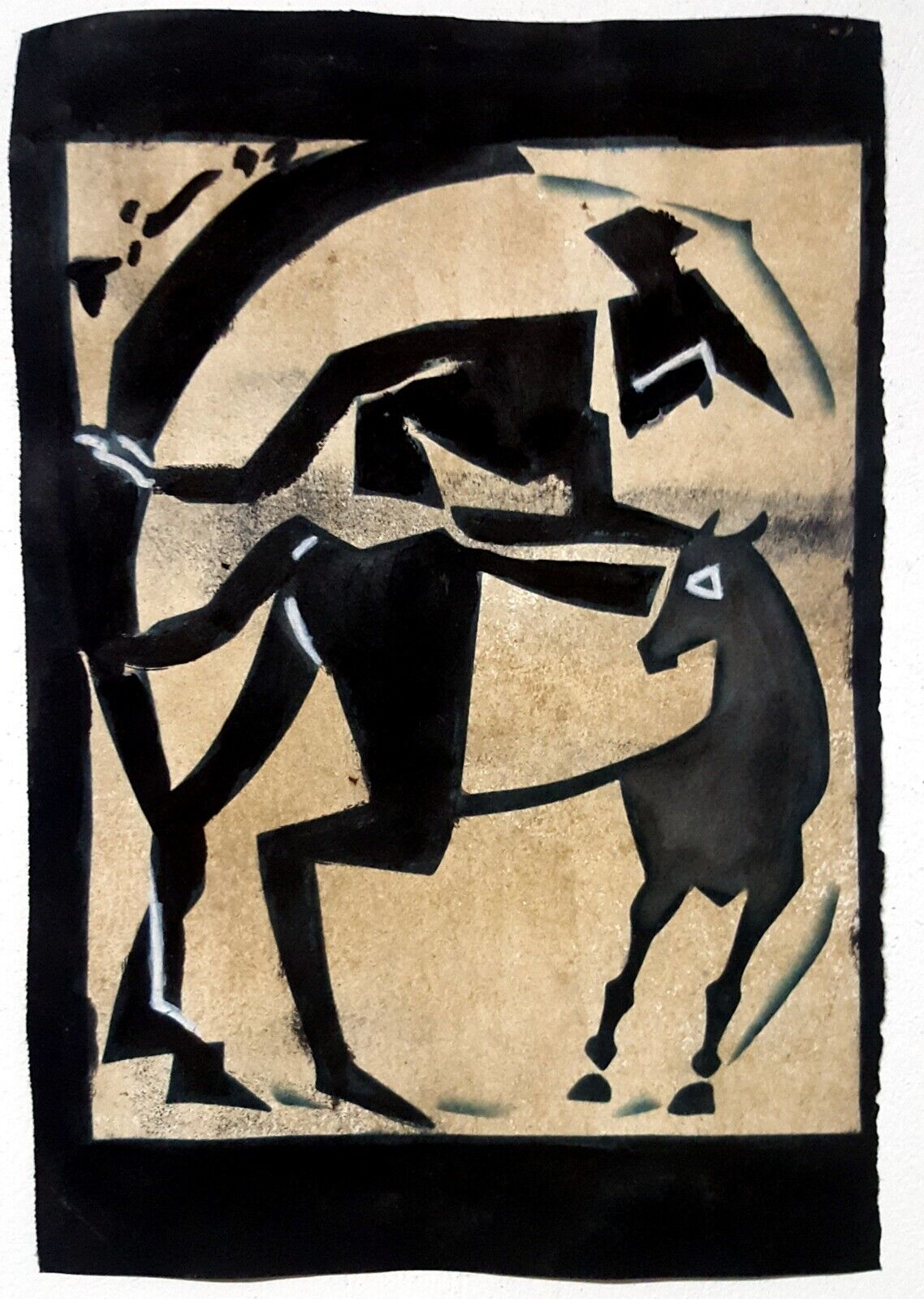 PABLO PICASSO ink Corrida hand signed cubist surrealist expressionist art w/COA