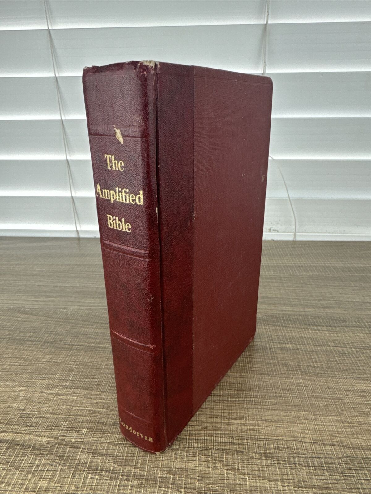 Rare The Amplified Bible Vintage 1965 13th Print 1976 Zondervan Red Hardcover