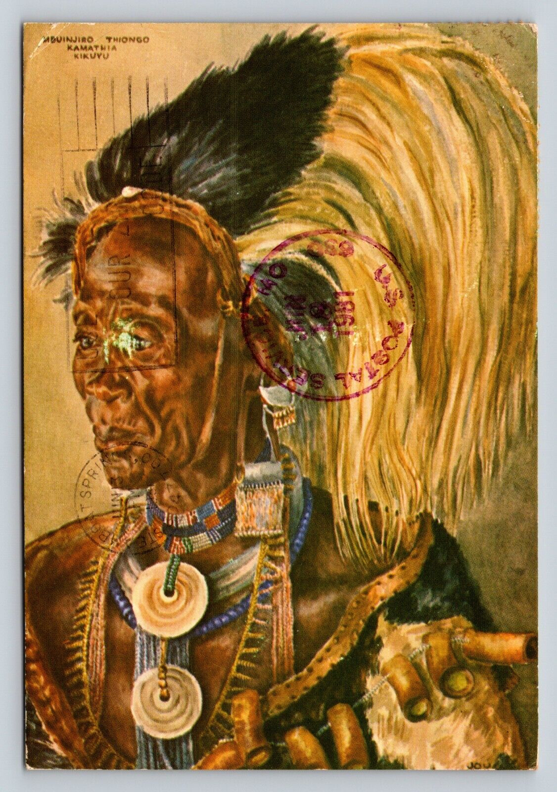 c1981 Kikuyu Elder, Kamathia Print From National Museum 4x6\