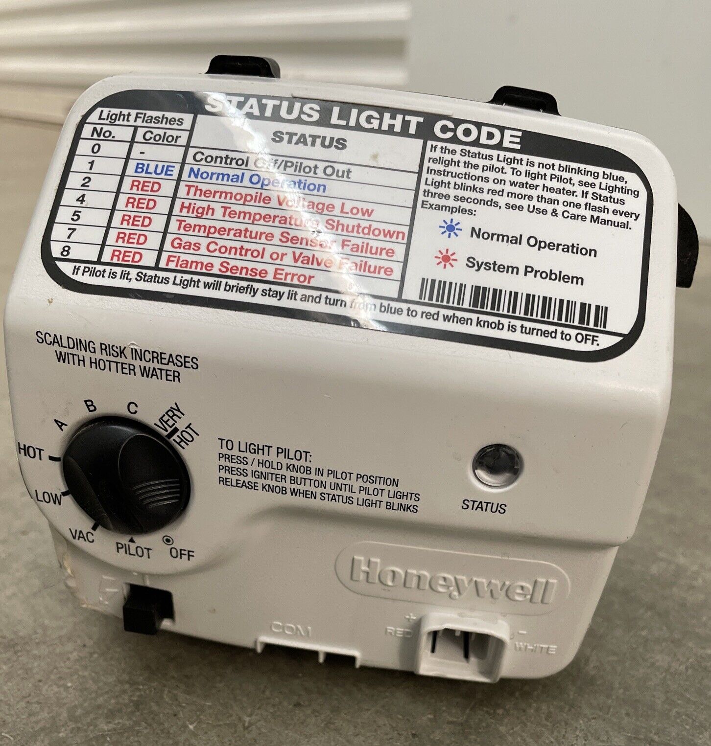 Honeywell Water Heater Gas Valve WV8840C1406