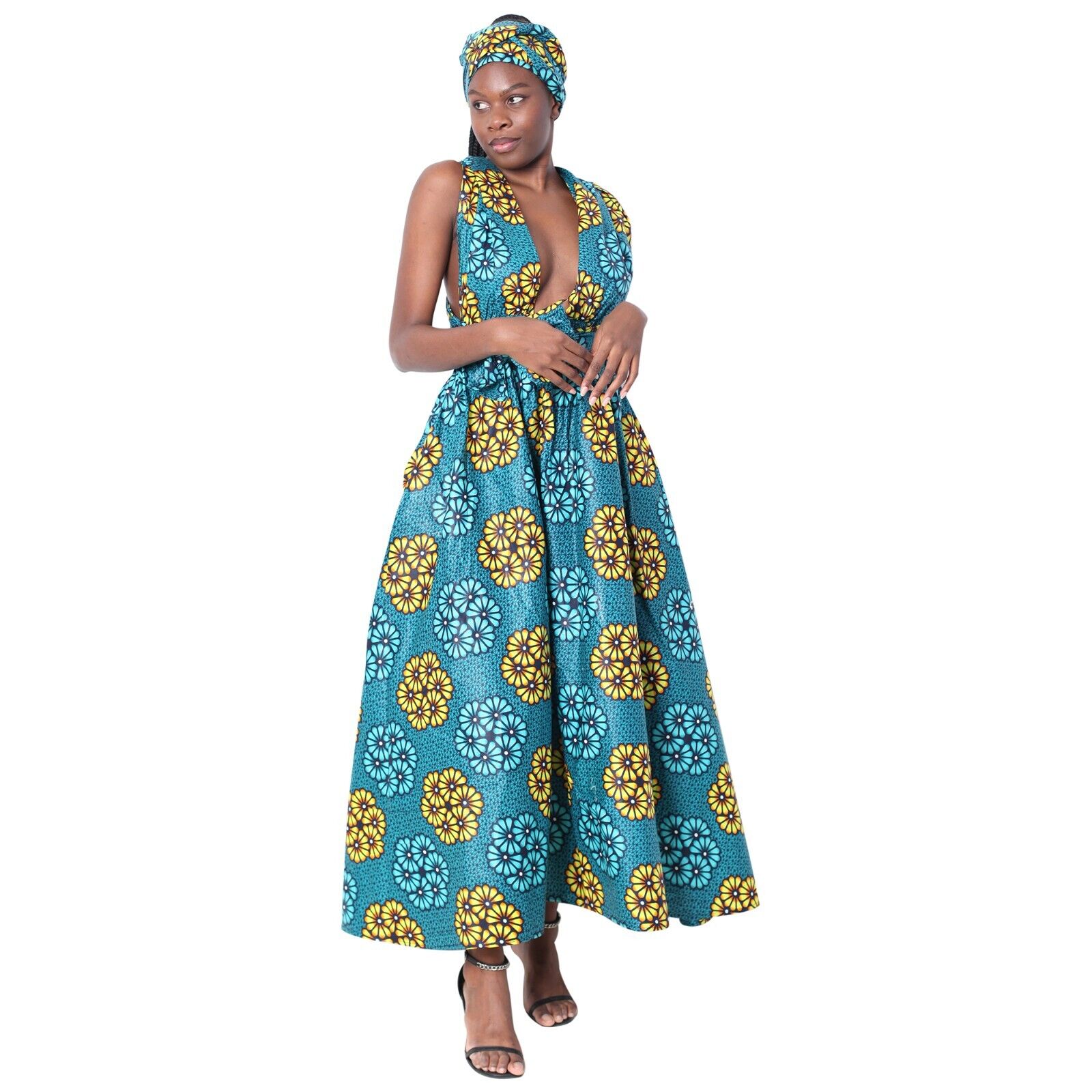 African Women\'s Multi Way Style Maxi Dress -- FI-68