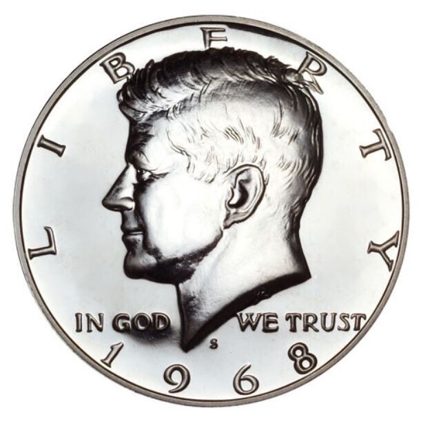 1968 S Proof Kennedy 40% Silver Half Dollar Uncirculated US Mint