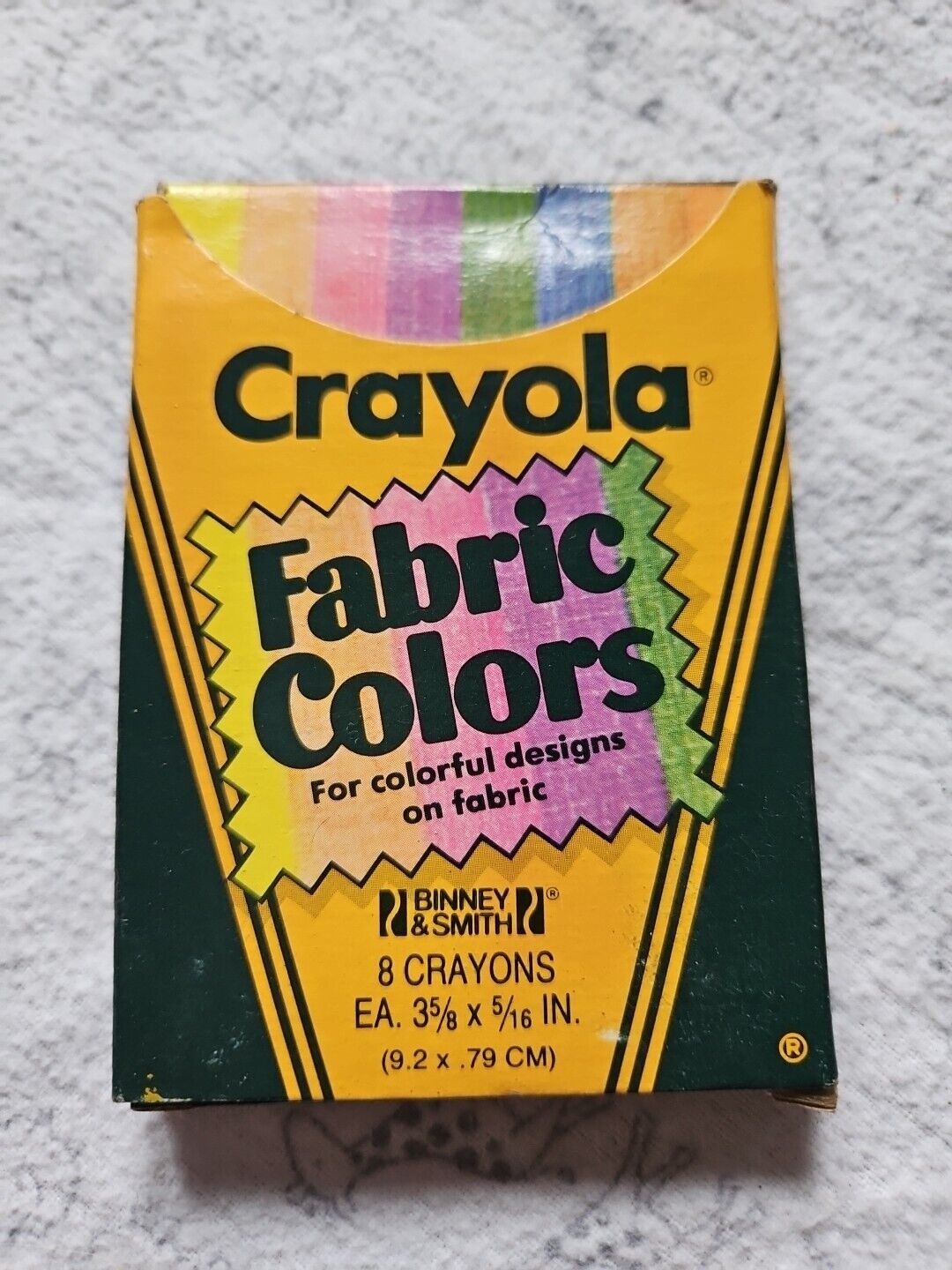 Vintage Crayola Fabric Crayons Pkg 8 Binney & Smith