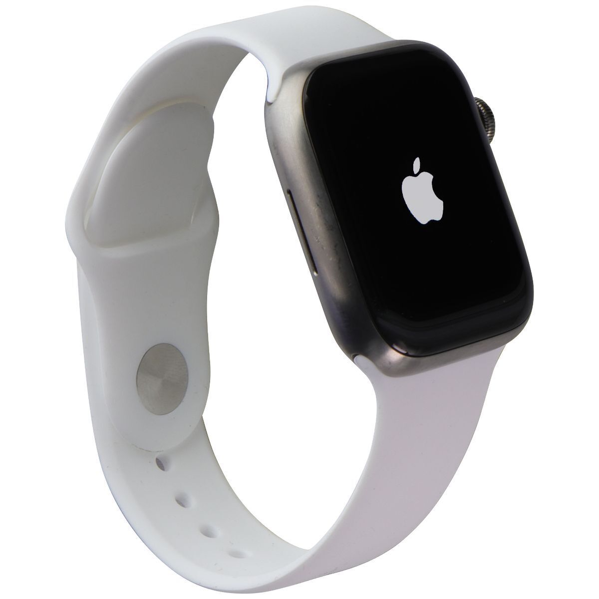 Apple Watch Series 7 (A2478) (GPS+LTE) 45mm  Silver Titanium/White Sport Band