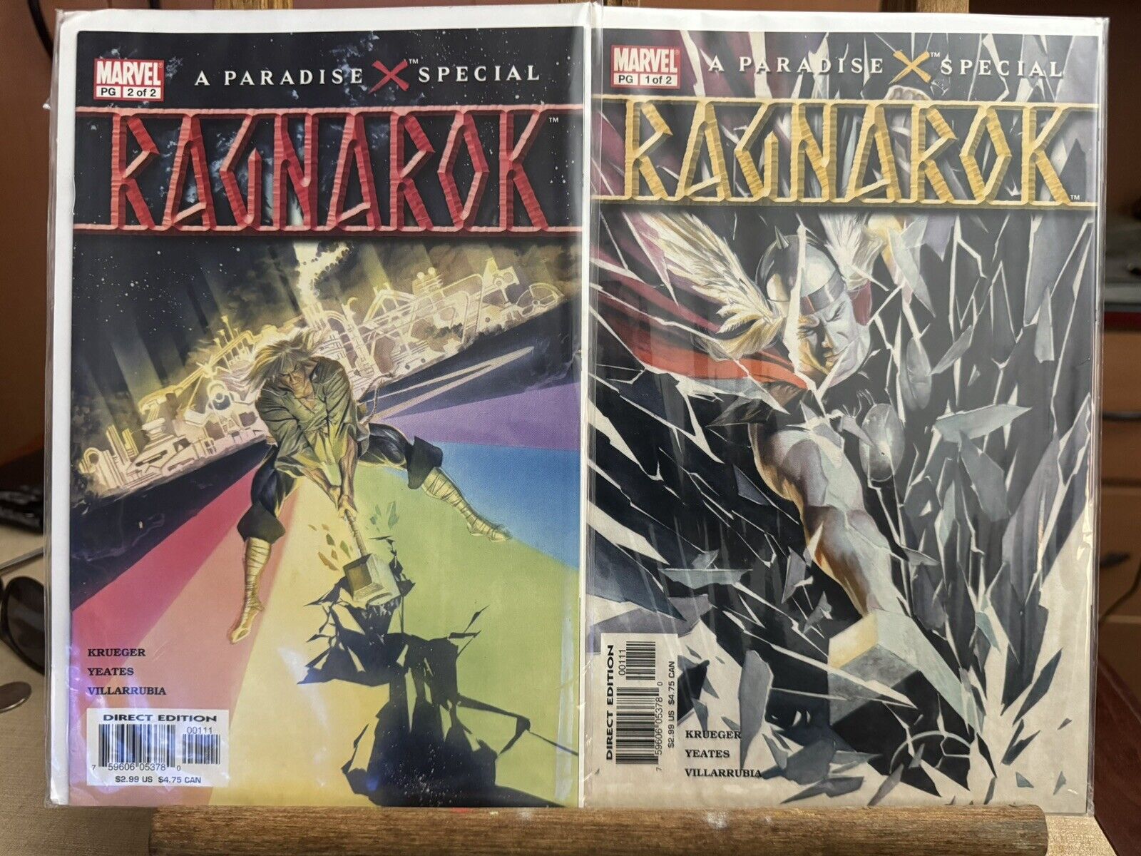 2003 MARVEL Comics RAGNAROK #1-2 Complete - A PARADISE X Special - THOR - NM