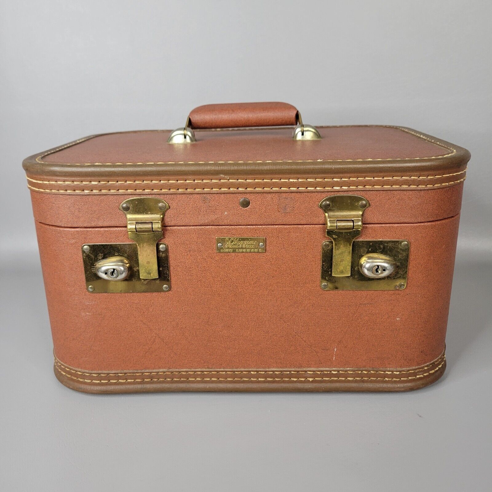 J C Higgins Travel Vanity Make Up Case Train Airplane Suitcase Luggage Theatre  