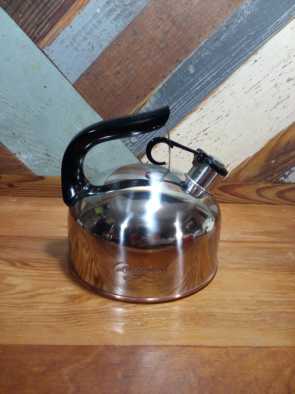 Vintage Revere Ware 2qt Whistling Tea Kettle 1801 Copper Bottom j-95 C Korea