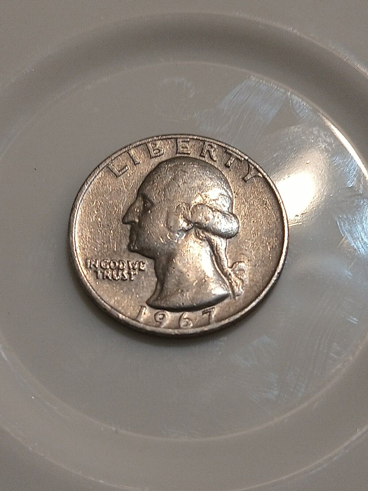 1967 Washington Quarter Dollar  Coin No Mint Mark   Clad 