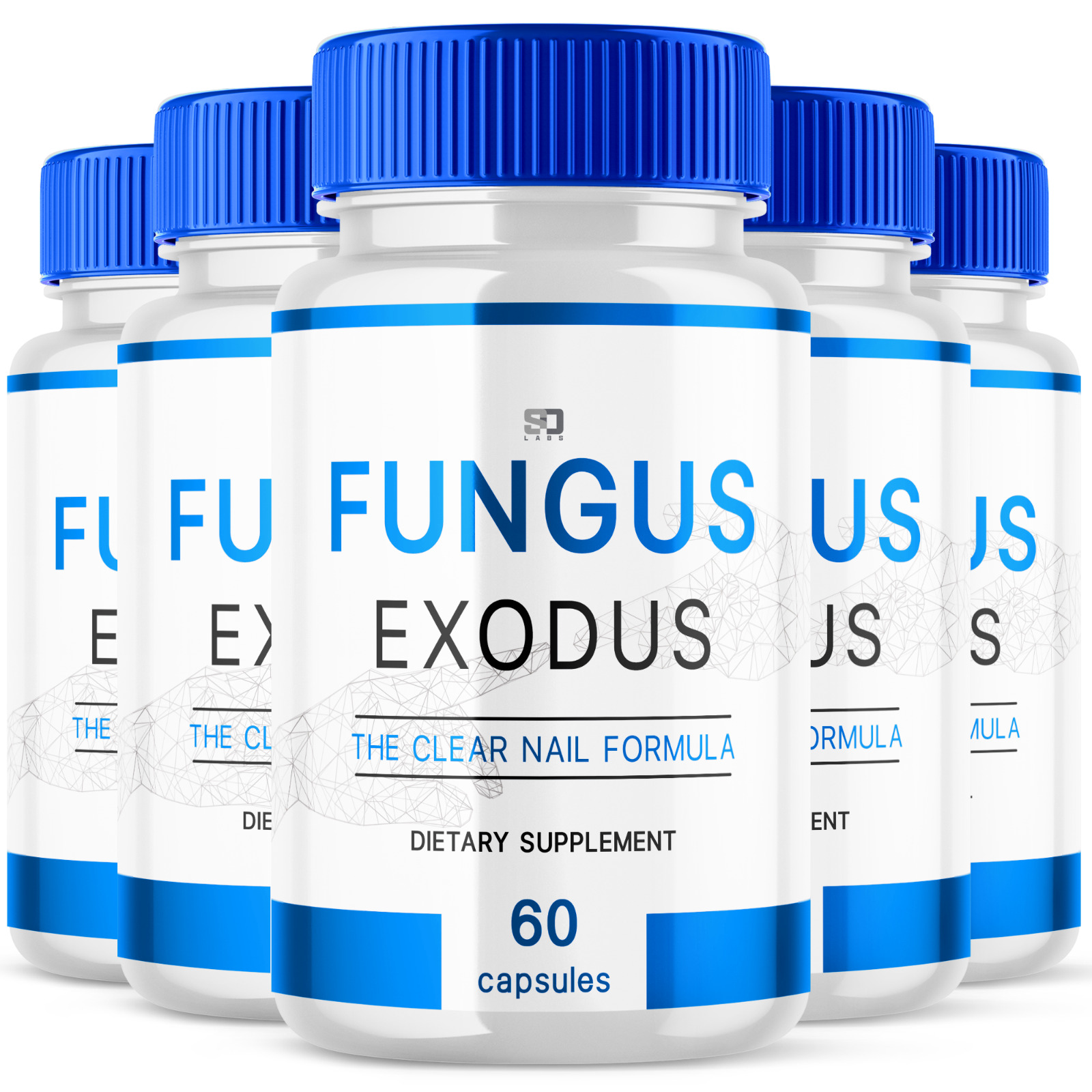 (5 Pack) Fungus Exodus The Clear Nail Formula Pills, Fungus Nails (300 Capsules)