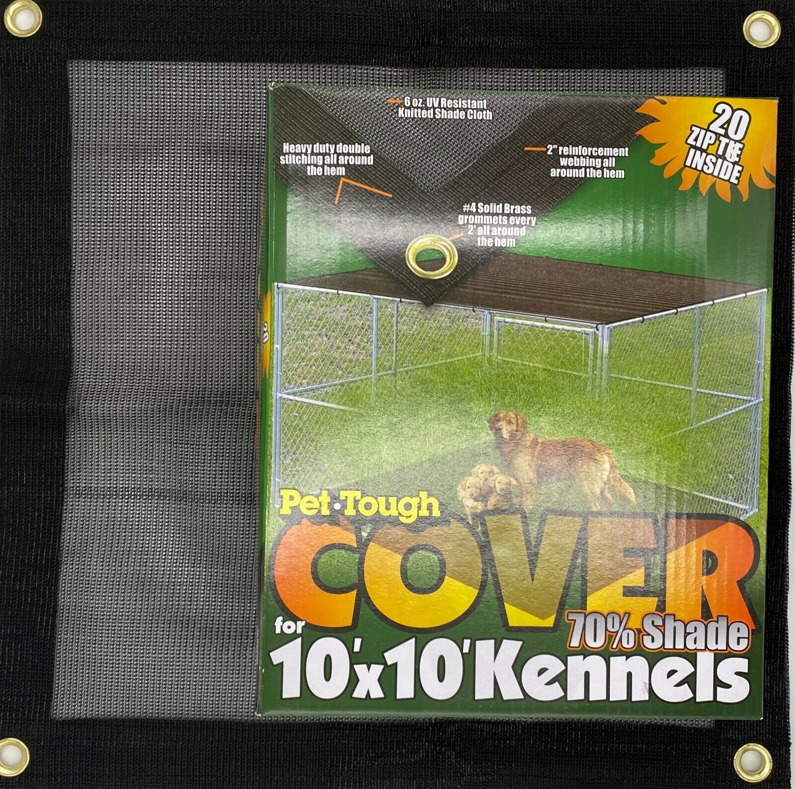 DeWitt Pet Tough 10\' x 10\' 70% Shade Kennel Cover