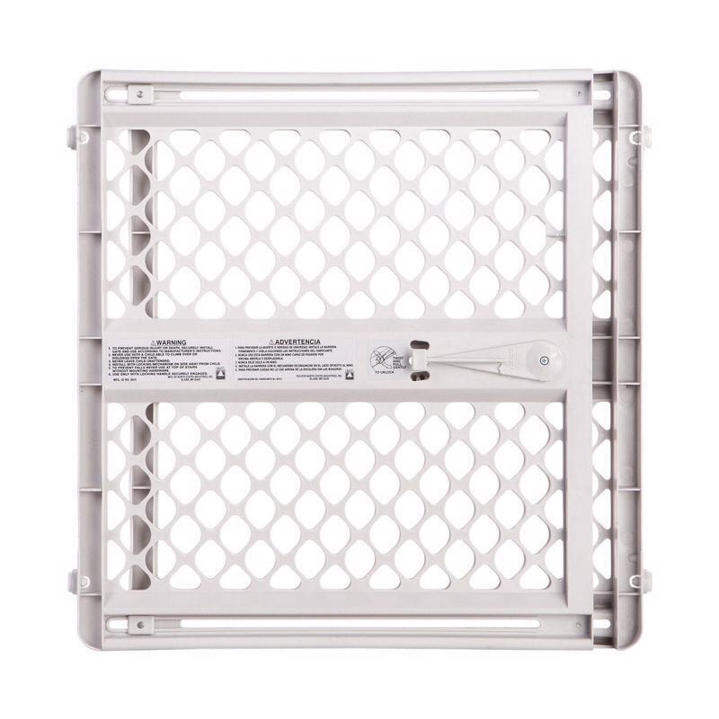 North States 8615 Light Grey Classic Plastic Safety Supergate 26 H x 26-42 W in.