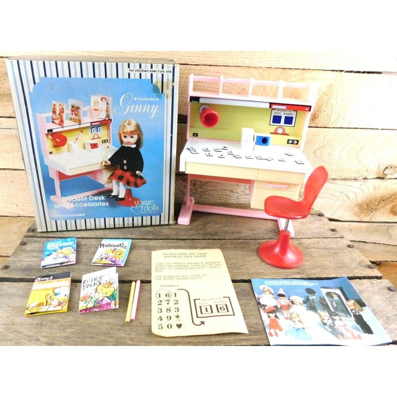 Vogue The World of Ginny Doll Furniture Student Desk and Accessories with Box