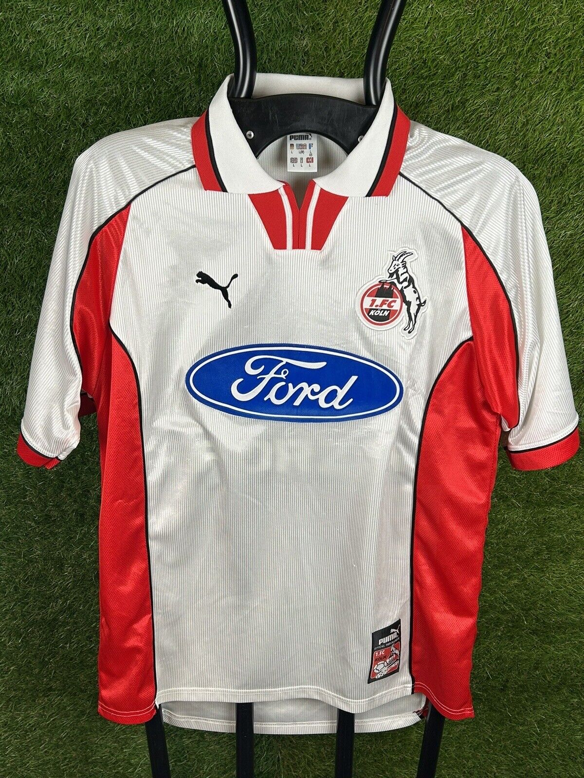 1. FC Koln 1998/99 Home Shirt #5 Petri Adult Size Large Very Good Condition