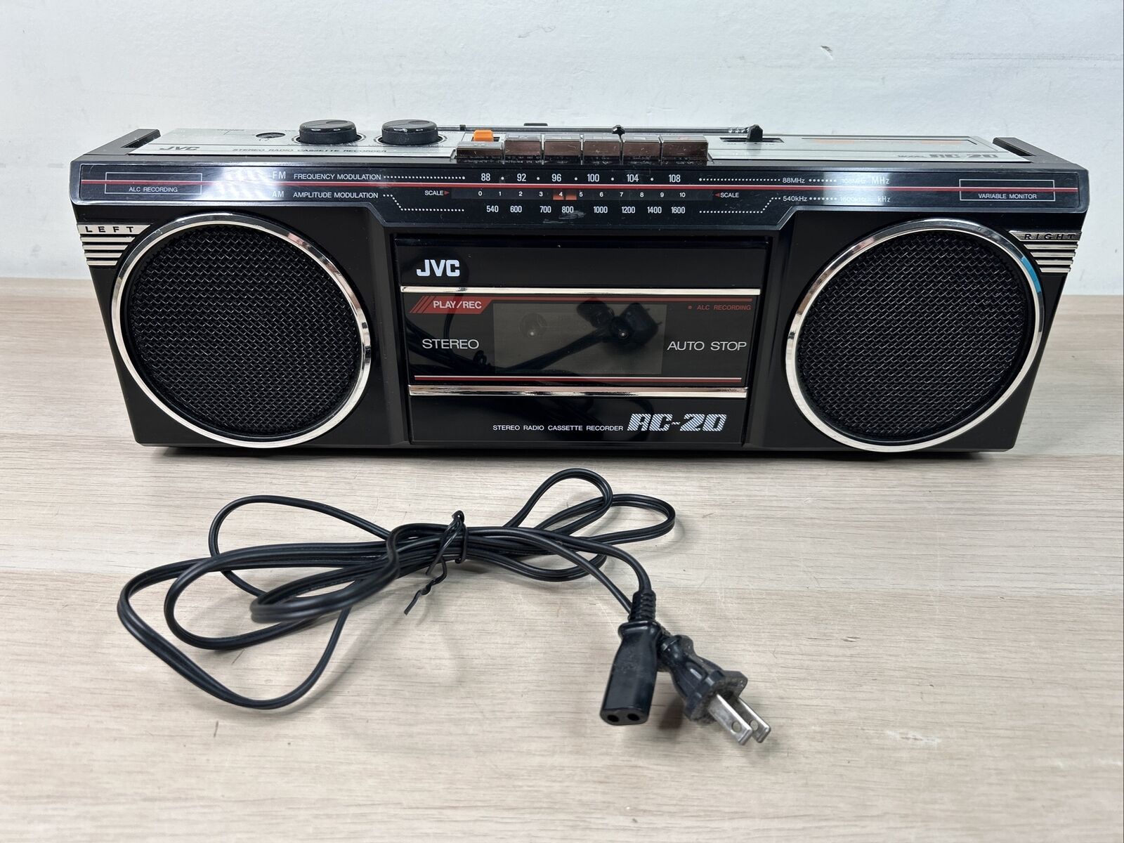JVC RC-20J 1980s Stereo Cassette Recorder Boombox. Excellent Condition