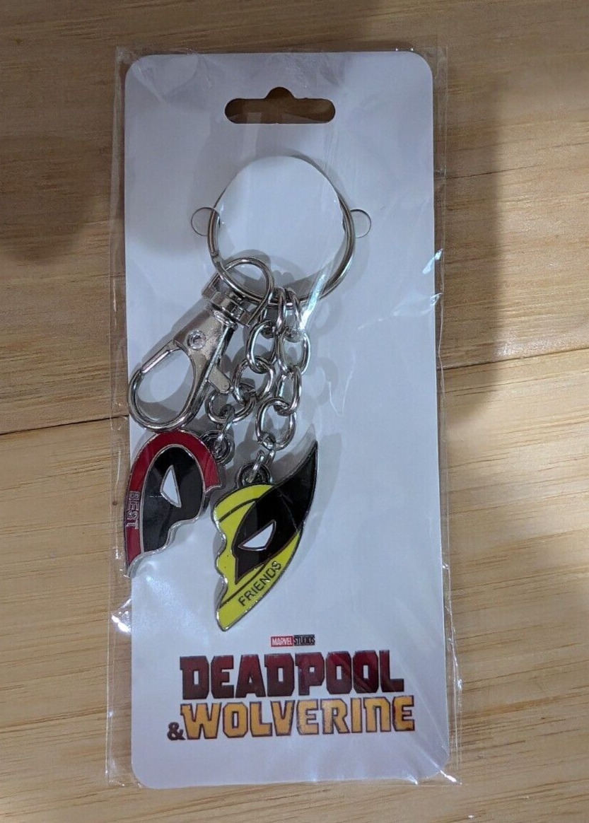 OFFICIAL Deadpool and Wolverine BFF Friendship Keychain Dave & Busters Movie NEW