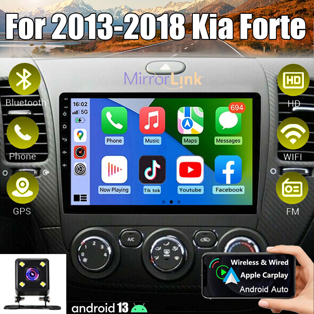 For 2013-2018 Kia Forte Android 13 Car Radio Stereo GPS Navi Apple Carplay FM