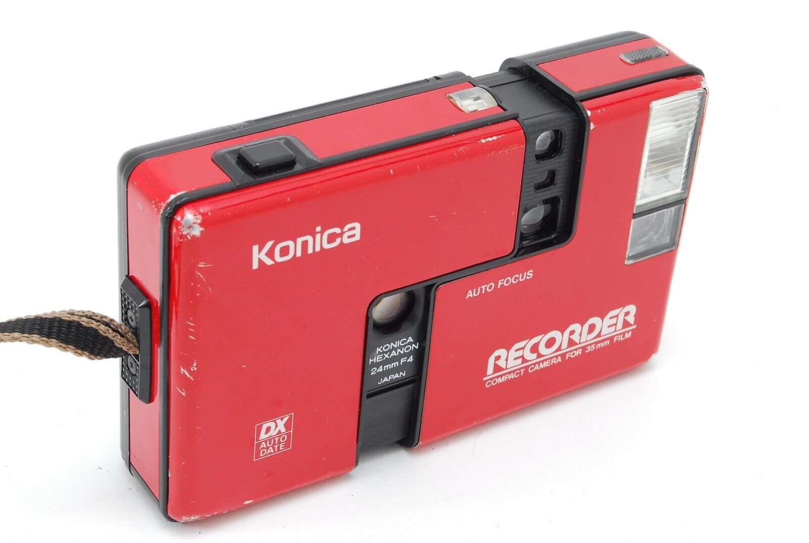 [EXC+5] Konica Recorder DX Red Half Frame 35mm Film Camera From JAPAN