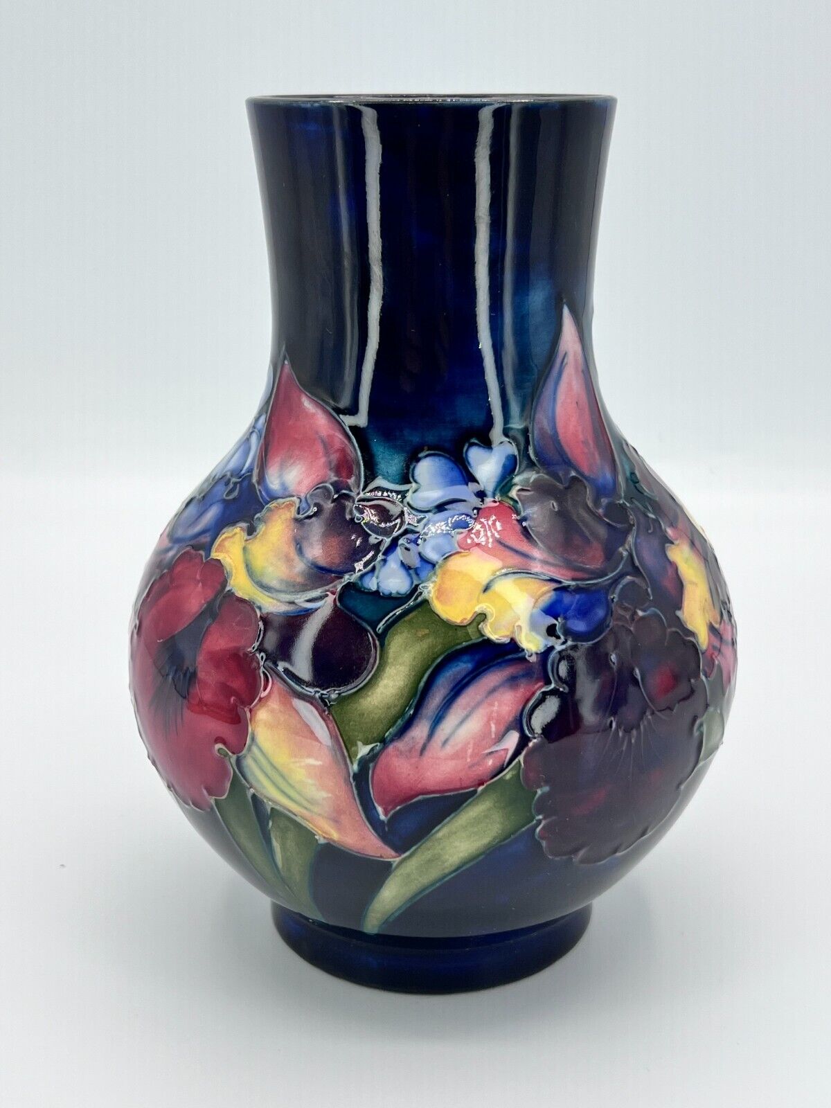 William Moorcroft English Pottery Vase - Orchid Design