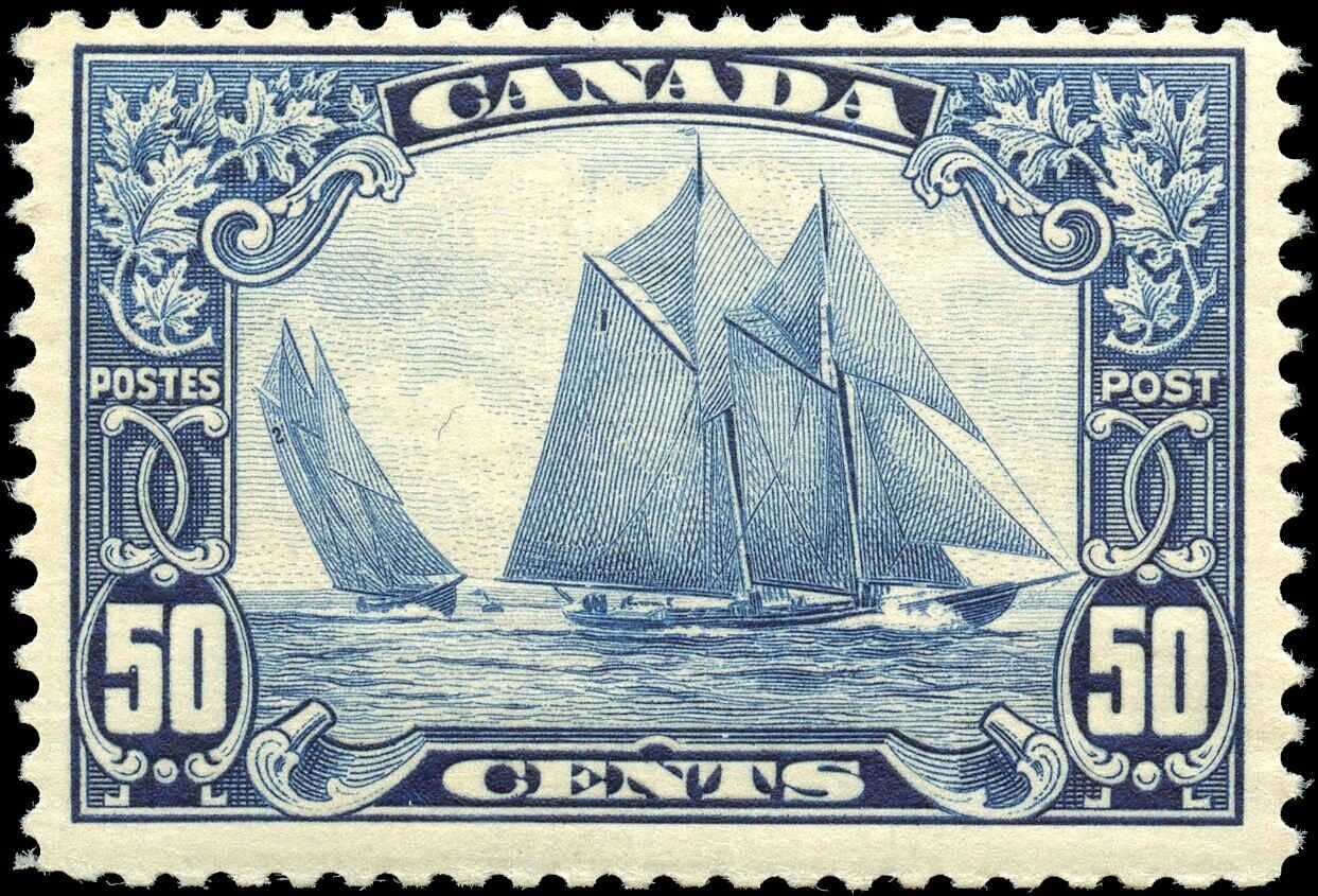 Canada Mint H F+ 50c Scott #158 1929 King George V Scroll Stamp
