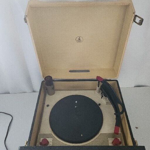 Vintage Emerson turntable record player 891 Plays 45 + 33s + 78s Power