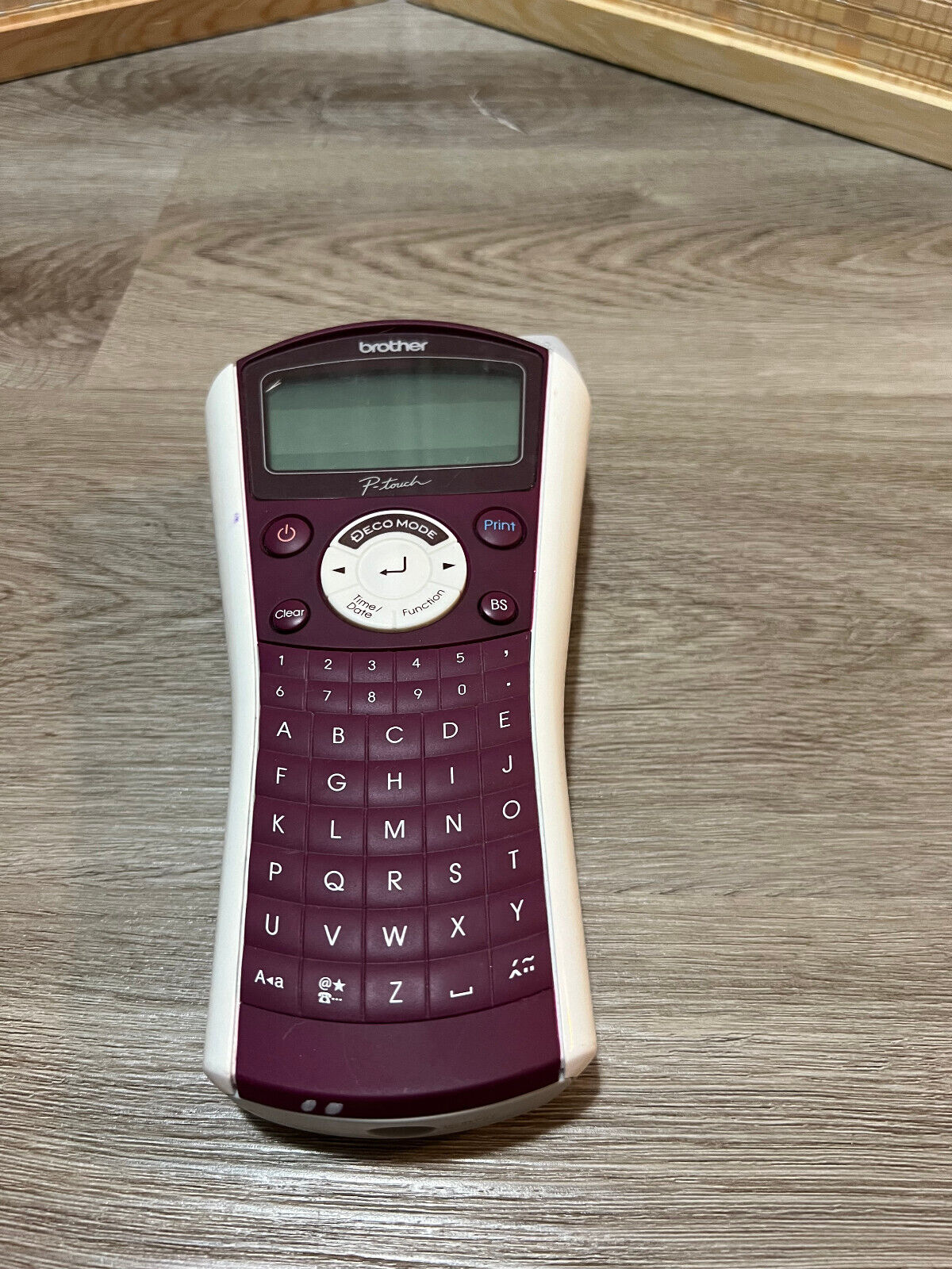 Brother P-Touch PT-1090 Handheld Label Maker Purple Office No Cable Tested
