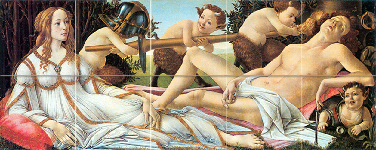 Art Botticelli Venus Mars Ceramic Mural Backsplash Bath Tile #2706