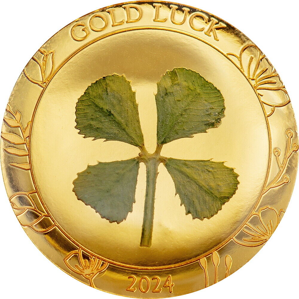 2024 Palau $1 Good Luck - 4 Leaf Clover Coin