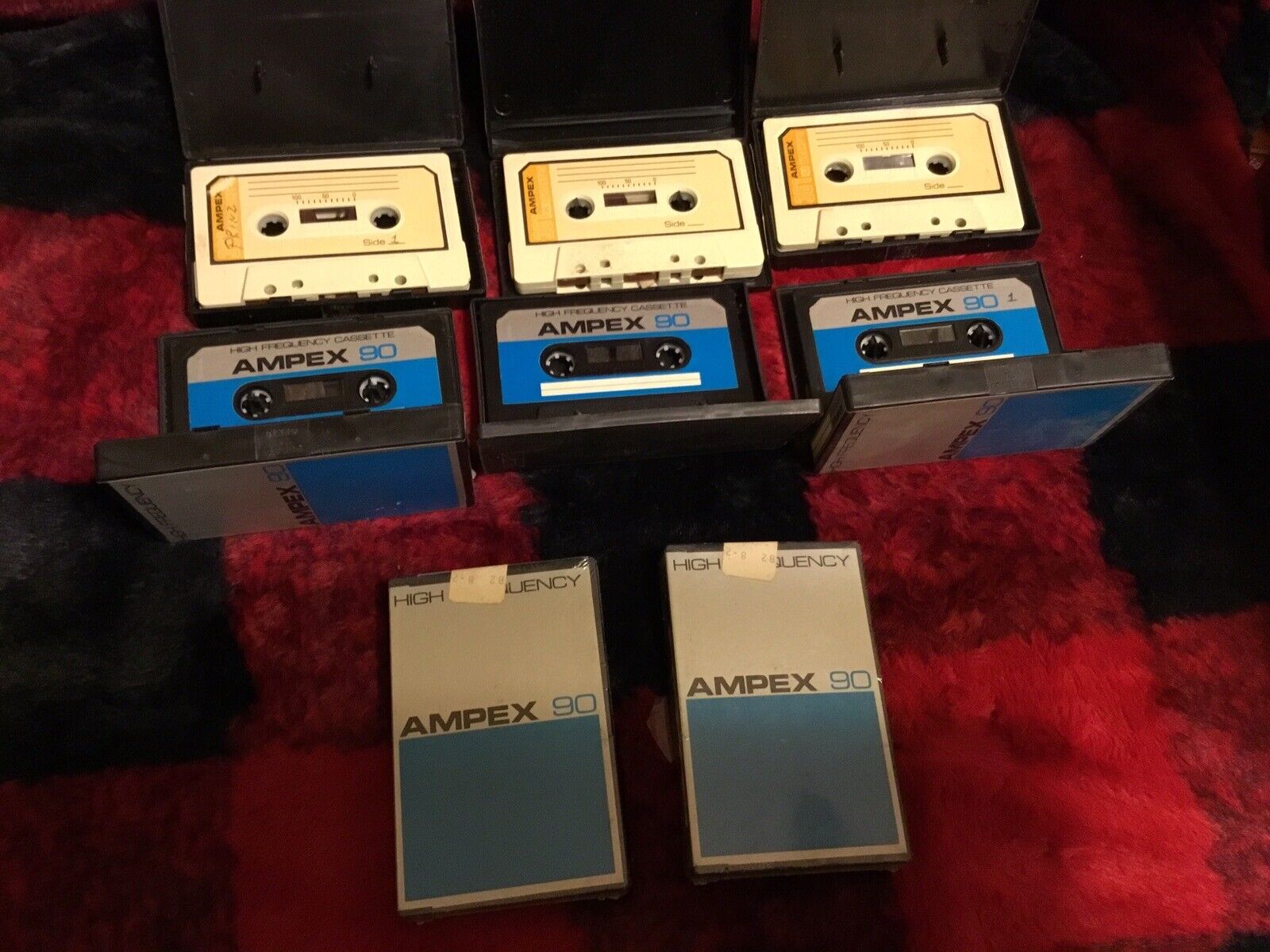 Vintage AMPEX-Professional Audio Tapes Lot Of 8 Tapes
