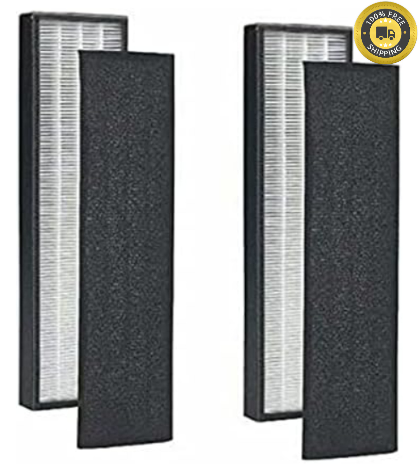 2-Pack HQRP Replacement HEPA Filter Size C for GermGuardian Series Air Purifiers