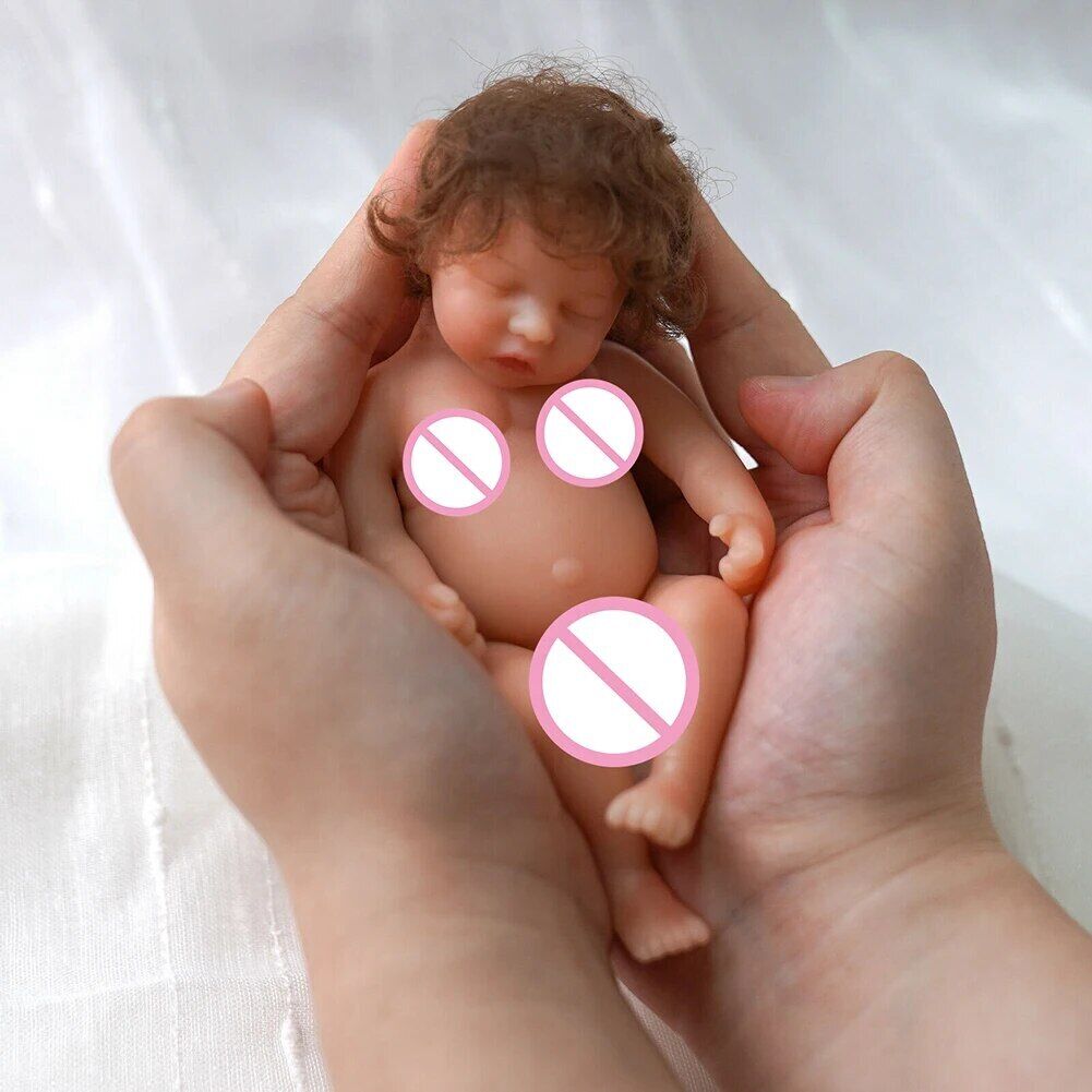 6 Inches Babes Reborn Dolls Full Body  Solid Silicone Lifelike Newborn Doll us 