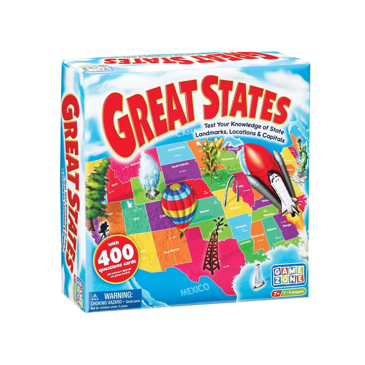 Great States Geography Board Game Multiplayer Activity Game