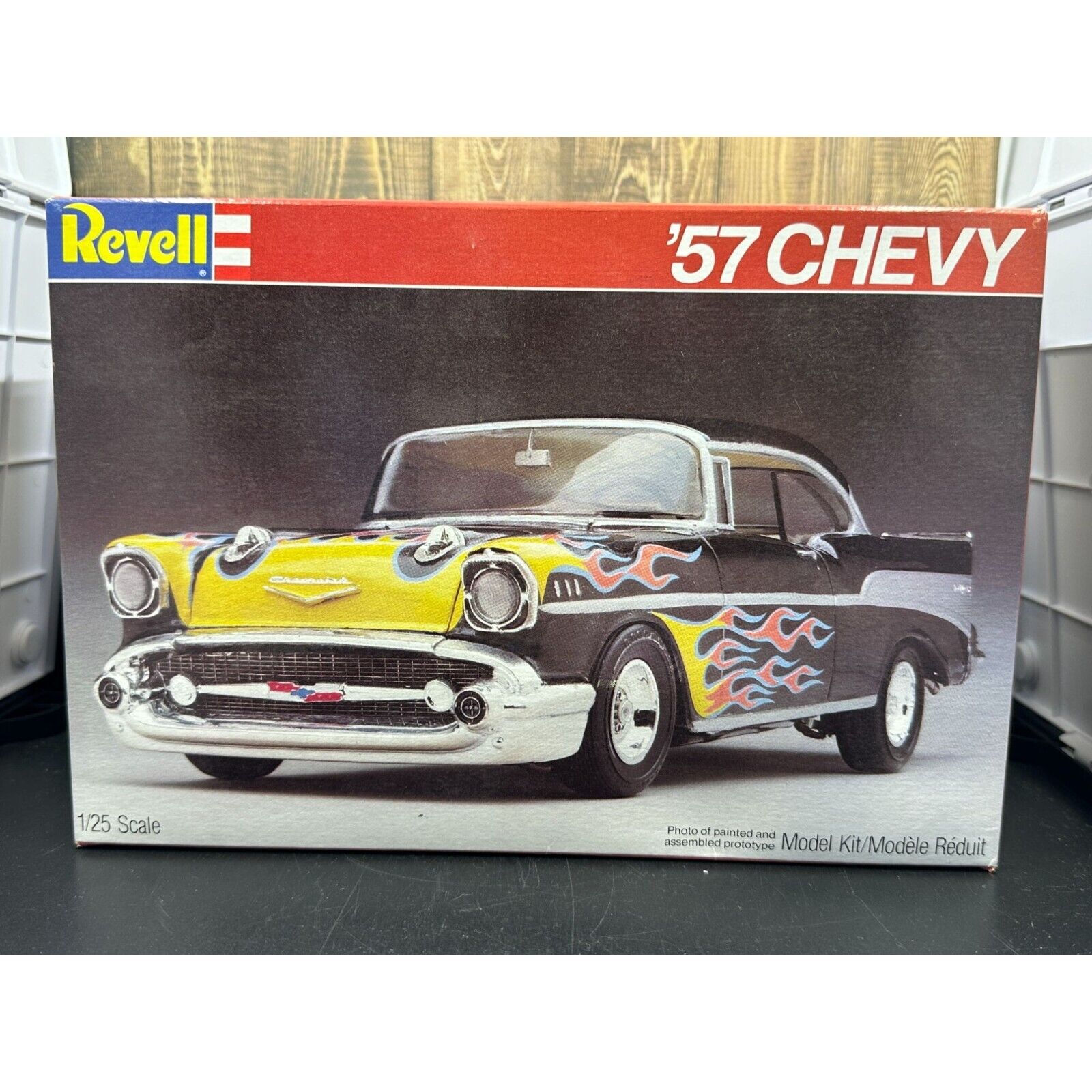 Vintage 1983 Revell \'57 Chevy 1/25 Scale Model Kit 7383 Complete Unassembled