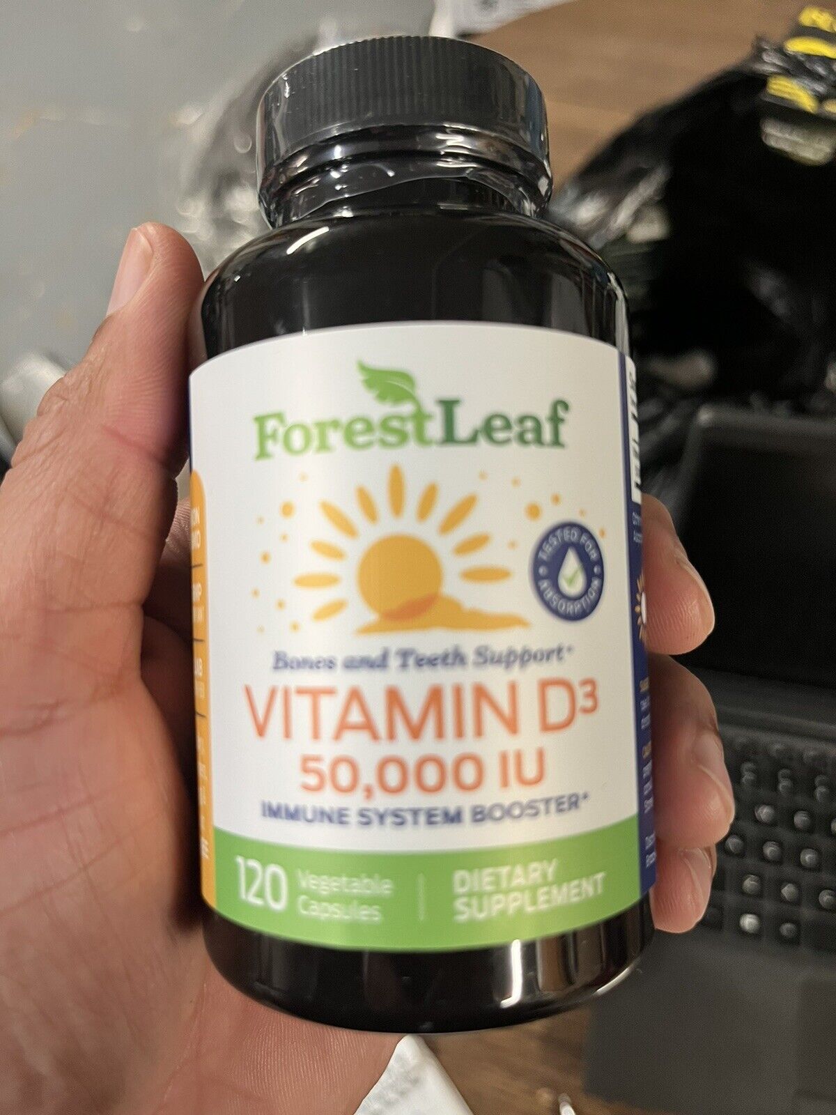 Forest Leaf Vitamin D3 50,000 IU 1250mcg 120 Capsules Exp 4/2025 - New & Sealed