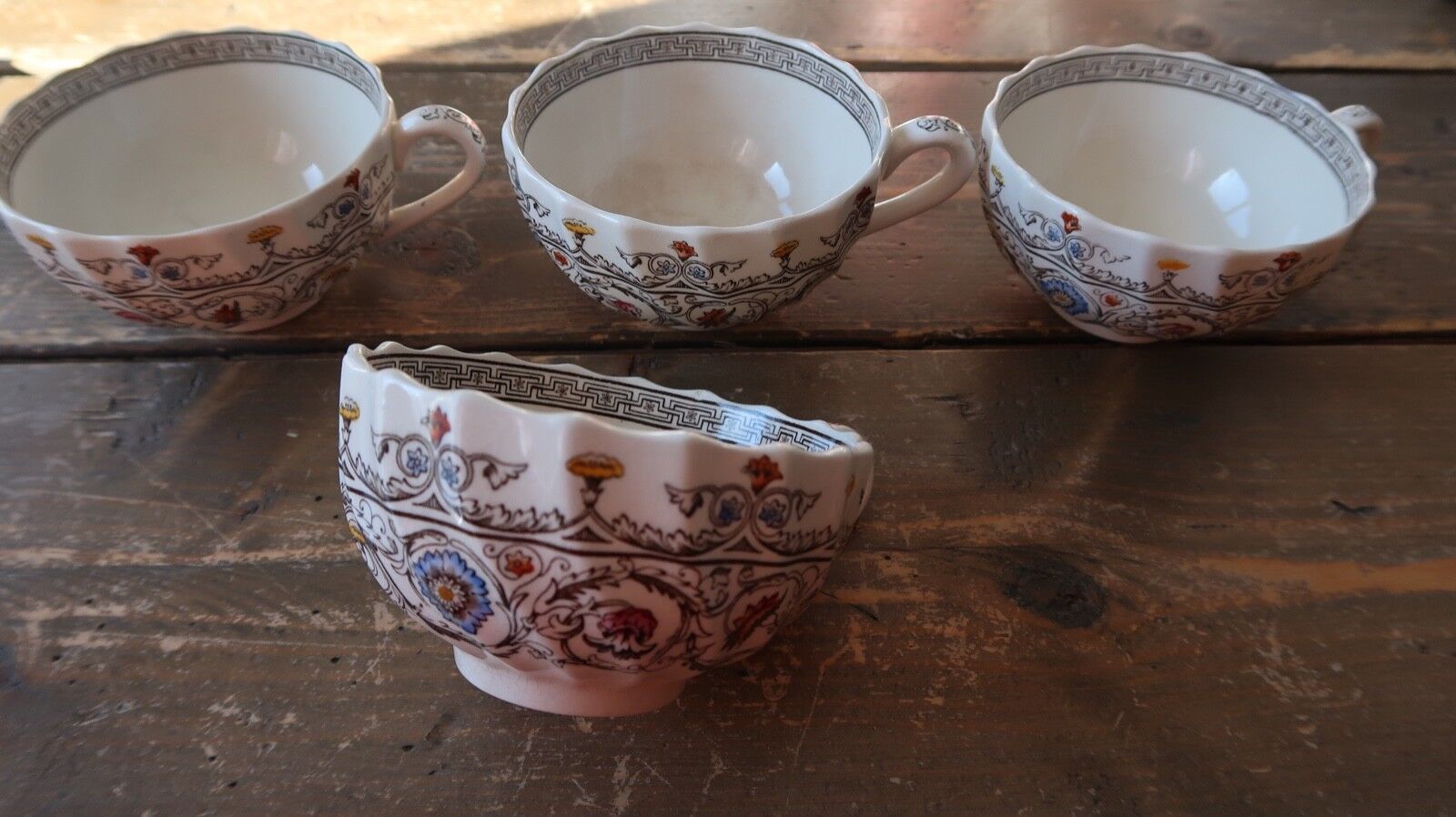 Antique COPELAND SPODE Floral TEA CUPS