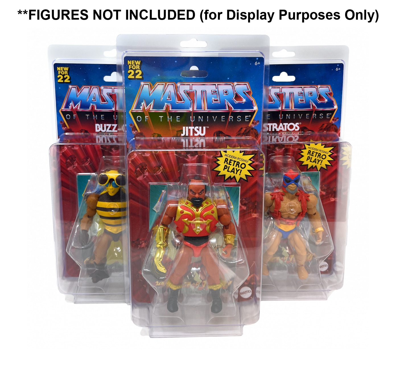 MOTU Origins (12) Protective Cases by Nozlen- Masters of the Universe HE-MAN WWE