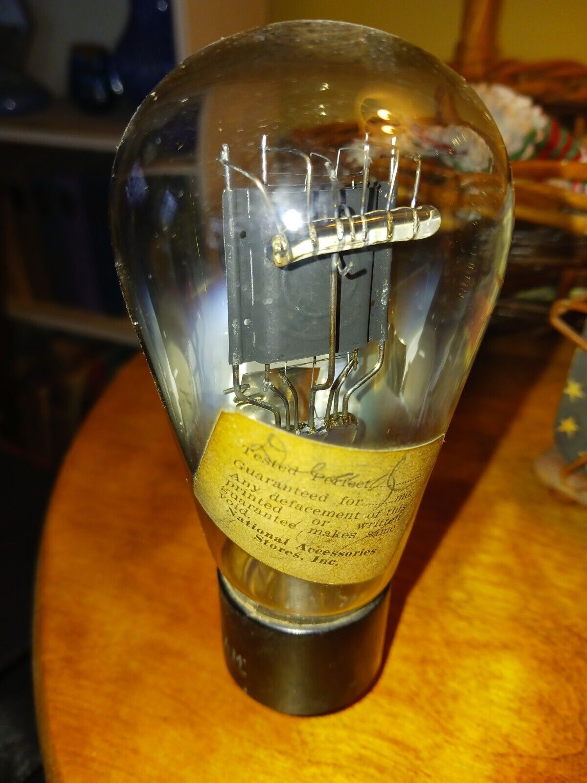 Cunningham CX-345 Type 45 Triode Tube Globe ~ Hanging Filaments, tested