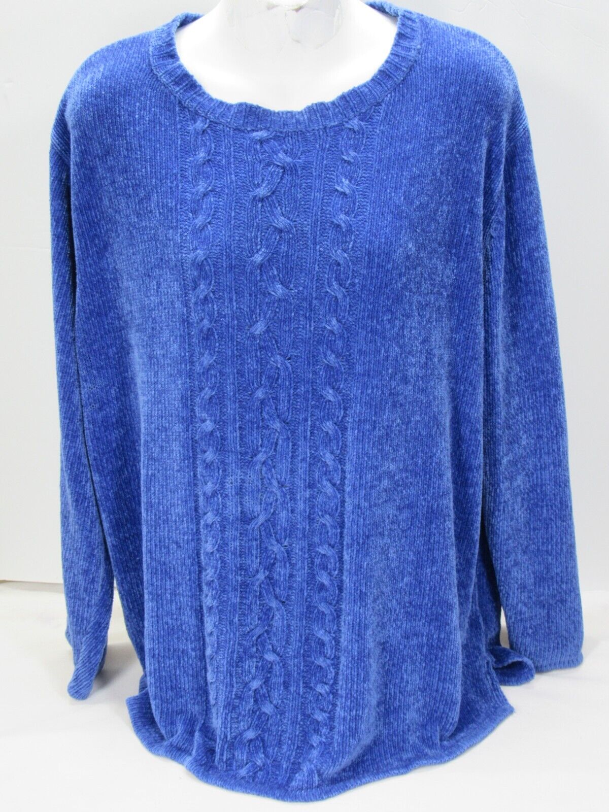 Premier International for Ladies Sweater XL [ 50 Bust 27L ] Blue Knit Pullover