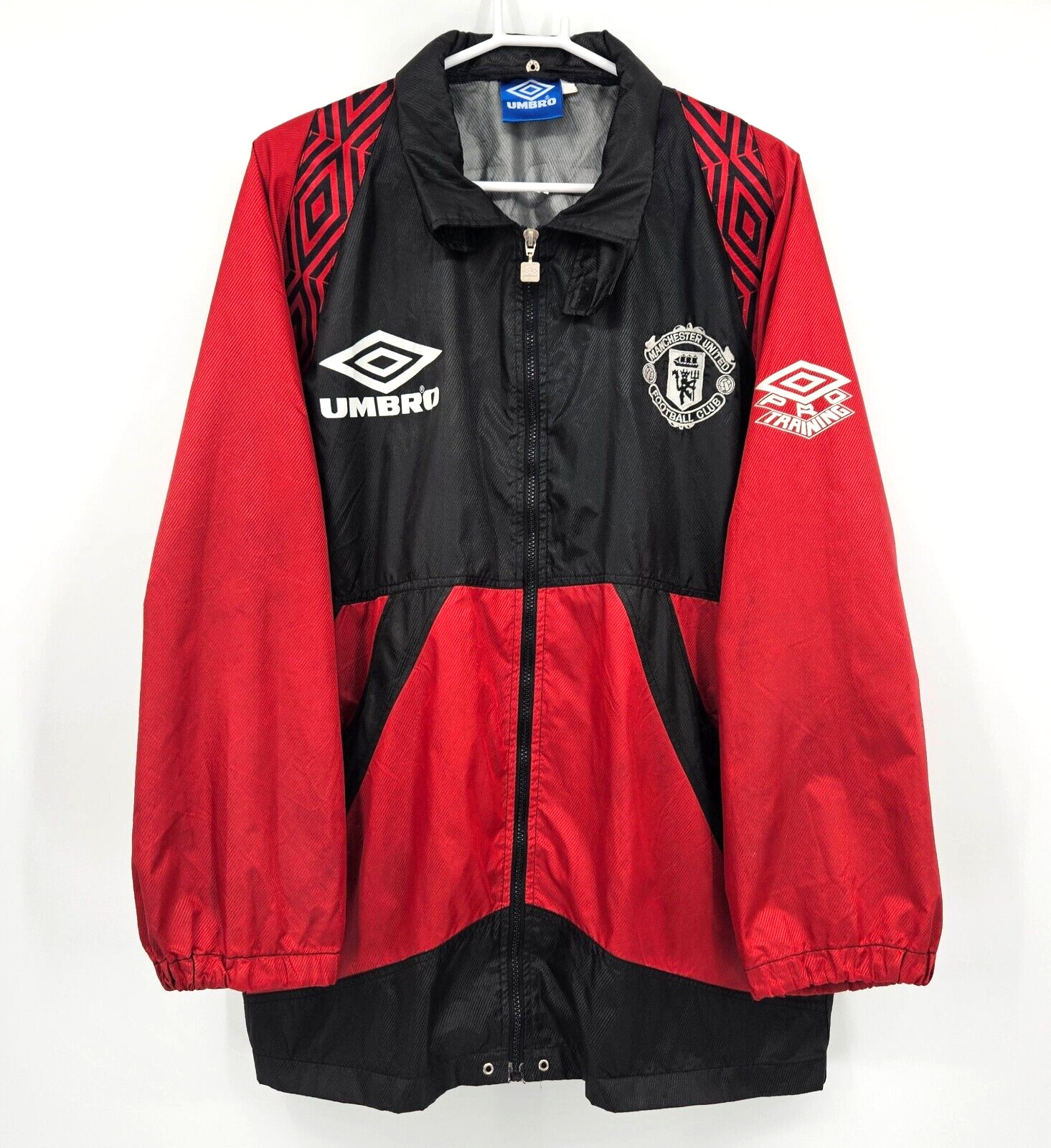 Vintage 1995-96 Manchester United Umbro Pro Training Soccer Jacket Size Medium