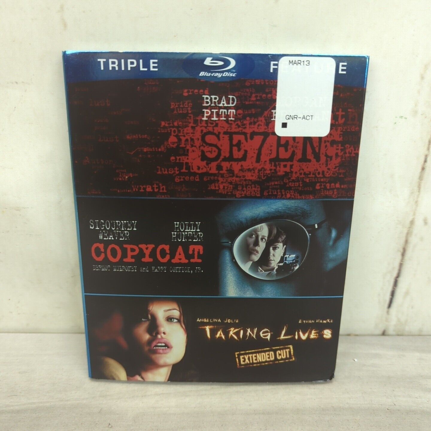 Seven/Copycat/Taking Lives (Blu-ray Disc, 2012, 3-Disc Set) Brand New 