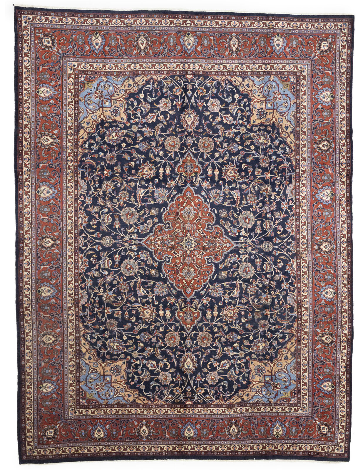 Semi Antique Floral Design Handmade 10X13 Oriental Rug Living Dining Room Carpet