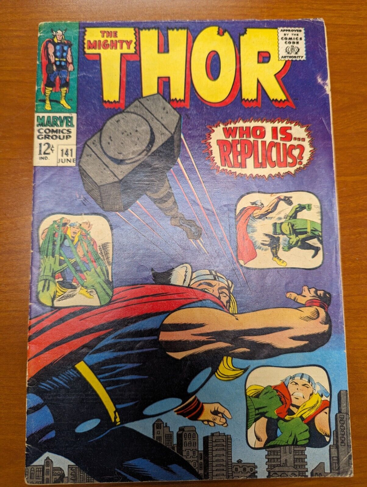 The Mighty Thor #141 June 1967 - VG/F - Jack Kirby - 1st Replicus Smooth Cover