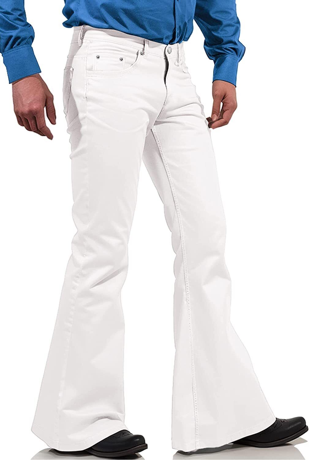 Mens Bell Bottom Jeans Pants,70s Bell Bottoms Vintage Denim Pants Jeans for Men