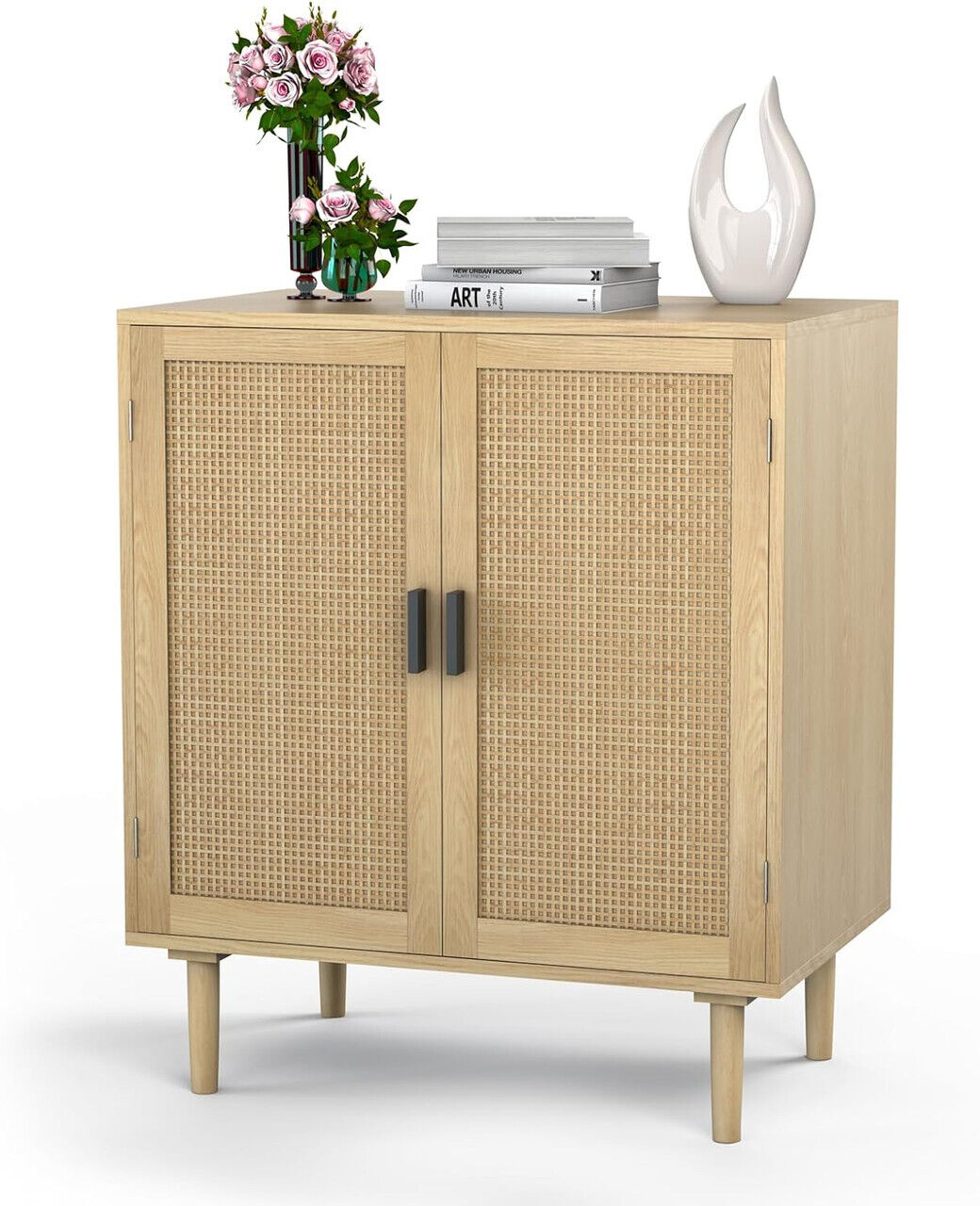 Rattan Sideboard Buffet Storage Accent Cabinet Cupboard Kitchen Living Room