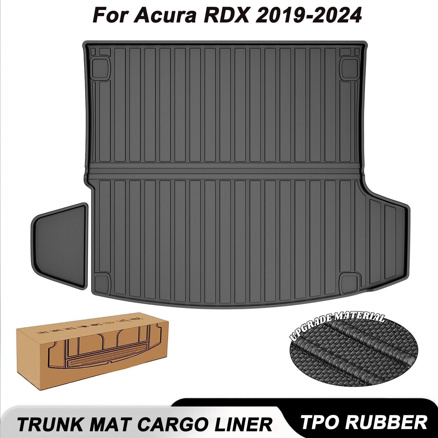 Fit For Acura RDX 2019-2024 Car Cargo Mat Rubber Trunk Floor Liner All Weather