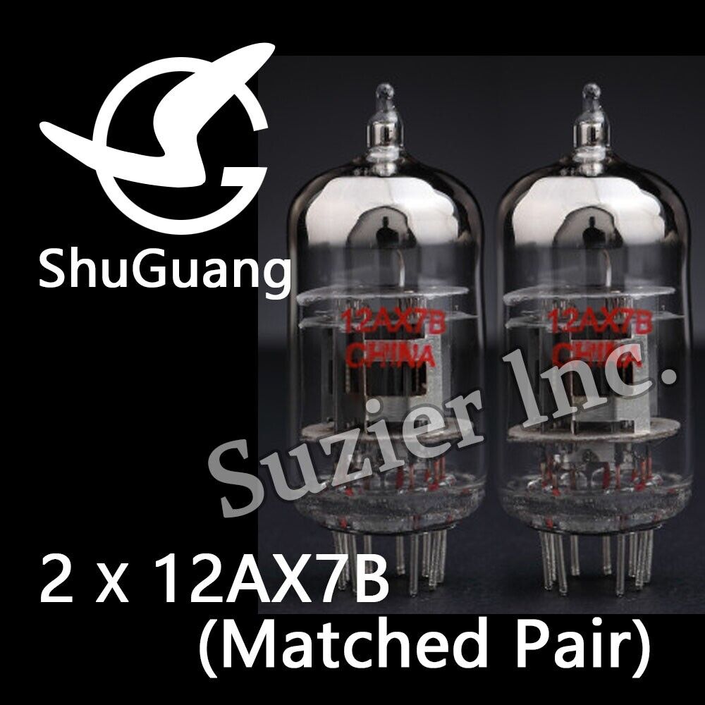 2pcs ShuGuang ECC83 12AX7 Vacuum Tube 12AX7B Amplifier Matched Pair New Version
